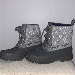 Sperry Boots Grey and Silver EUC